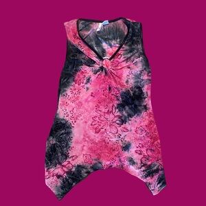 Y2K pink/black tank top